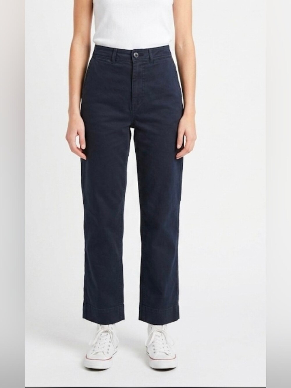 Everlane Black High-Rise Straight Leg Pants Size 0